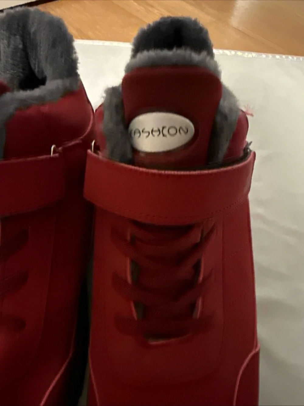 Fauean Men Boots Winter High Top Plush Insoles Non Slip Warm Size EU42 (US 9)NEW